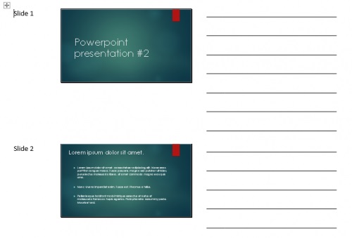 Converting PowerPoint presentation to Word document 5