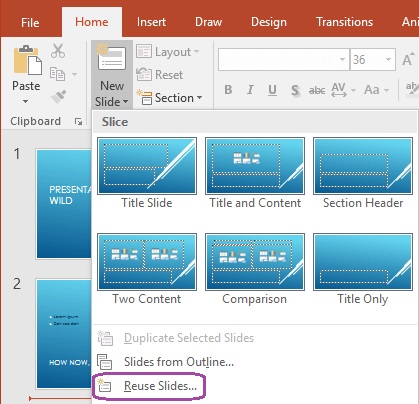Reusing And Copying PowerPoint Slides From Other Presentations